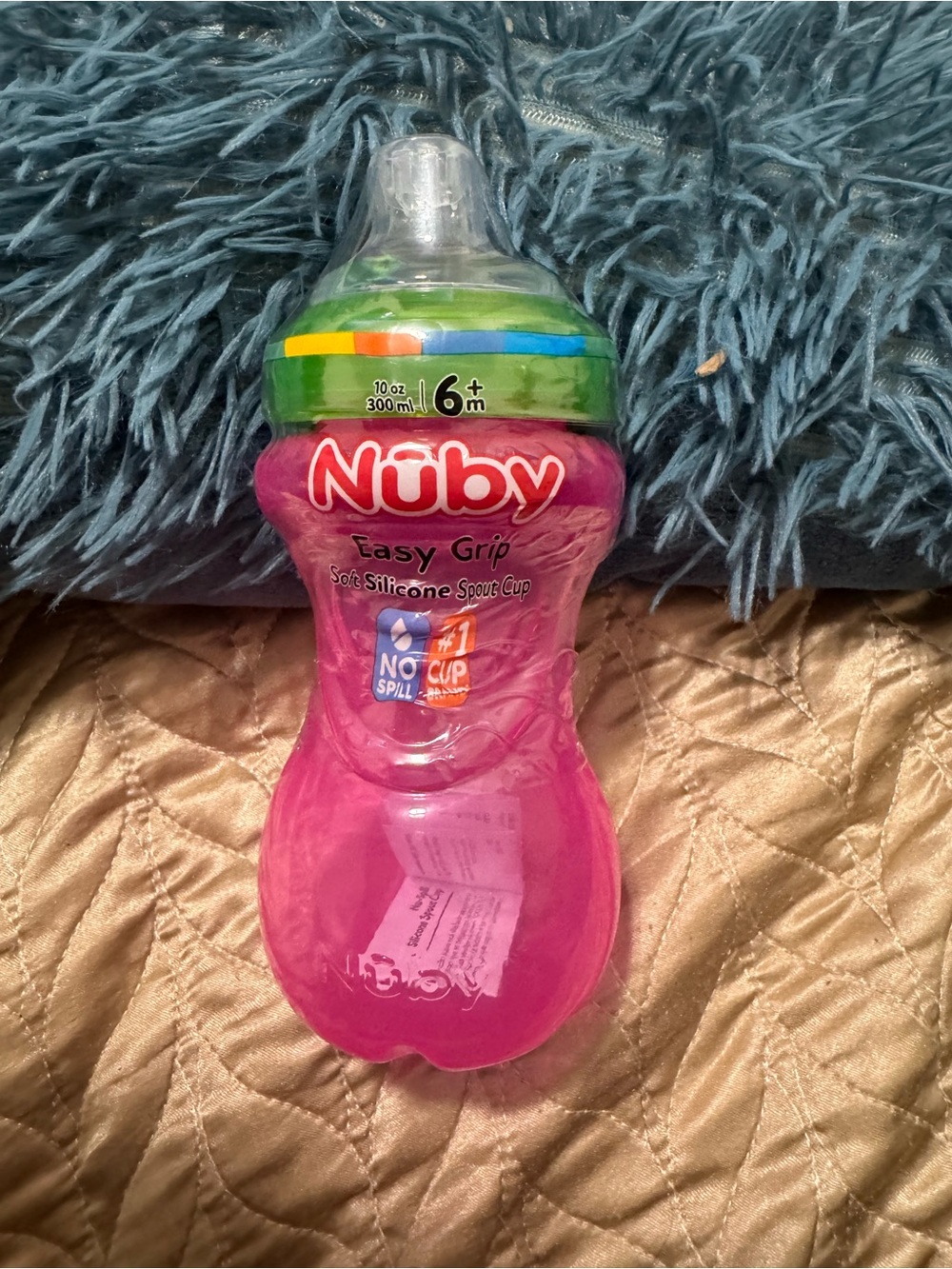 Nuby Easy Grip Pink Soft Silicone Spout Cup - No-Spill, 10 oz